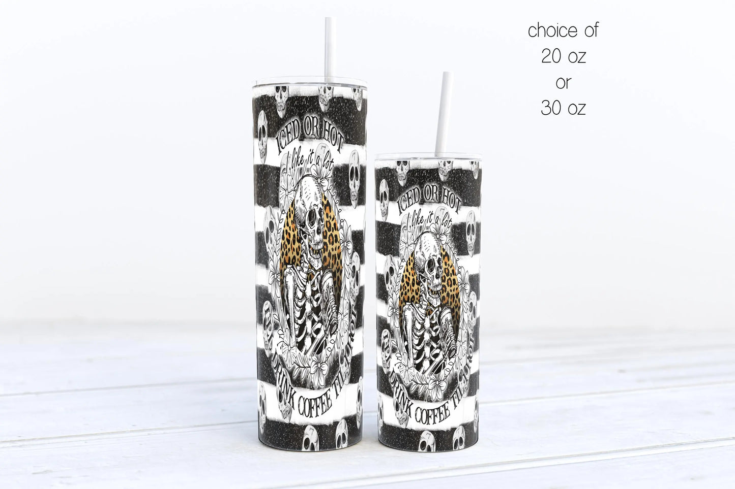 iced or hot coffee tumbler Dollys Print Shop LLC