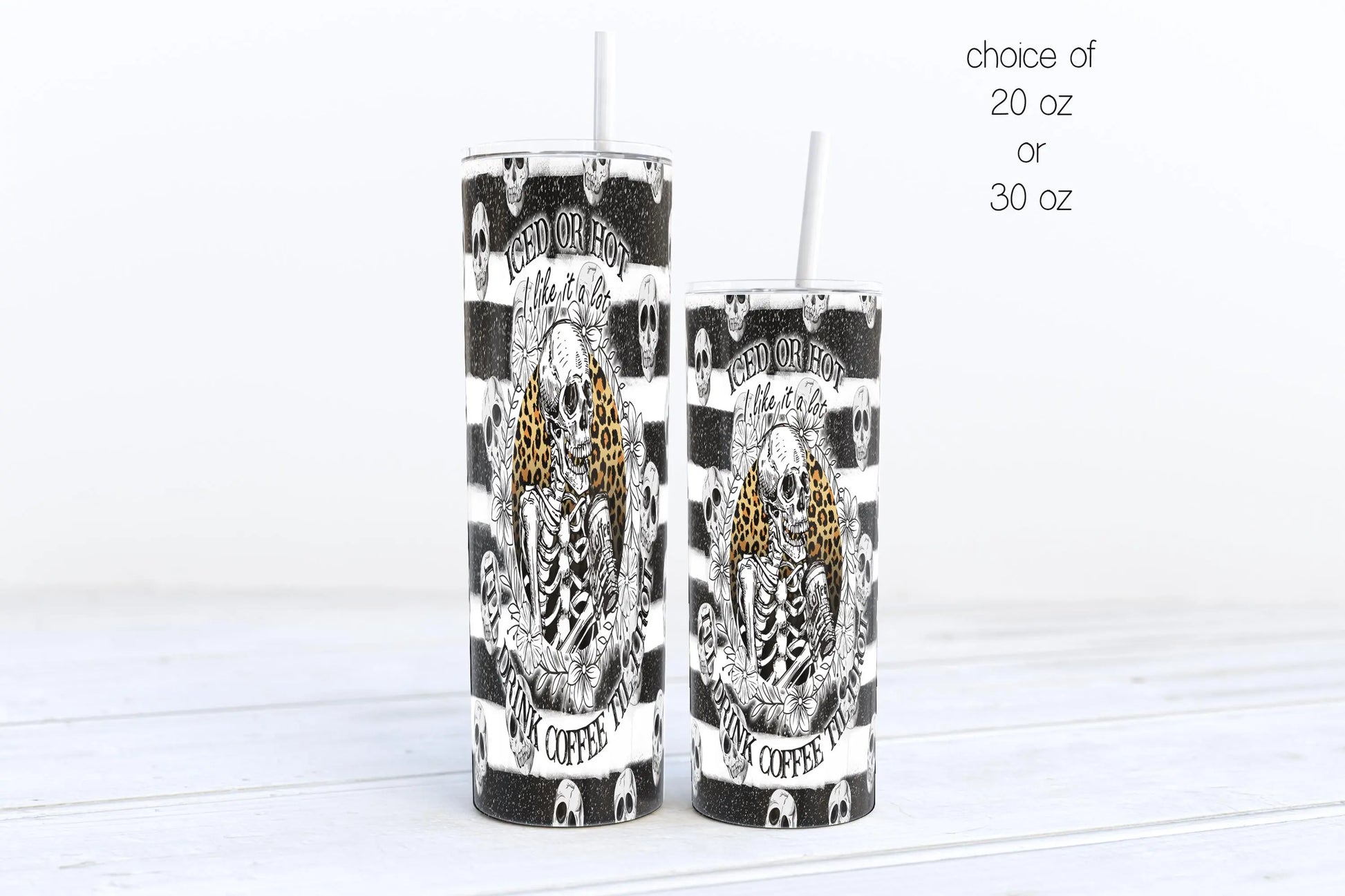 iced or hot coffee tumbler Dollys Print Shop LLC