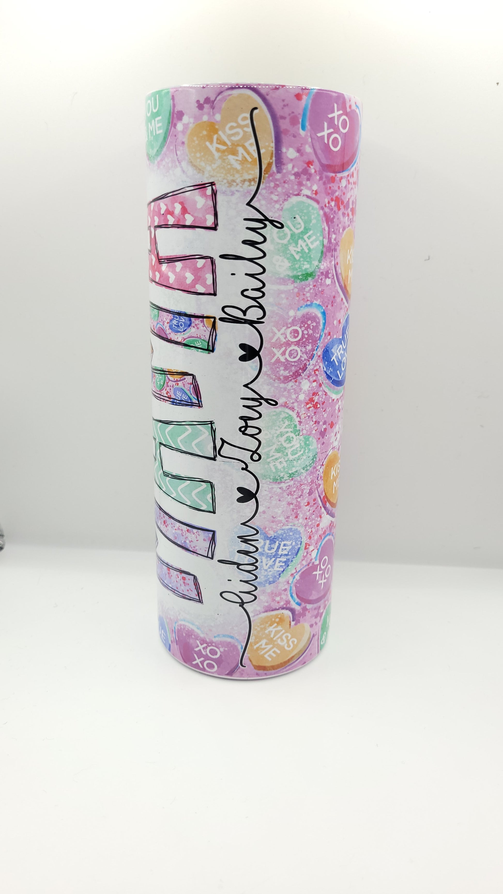 MAMA Personalized Valentines Tumbler Dollys Print Shop LLC