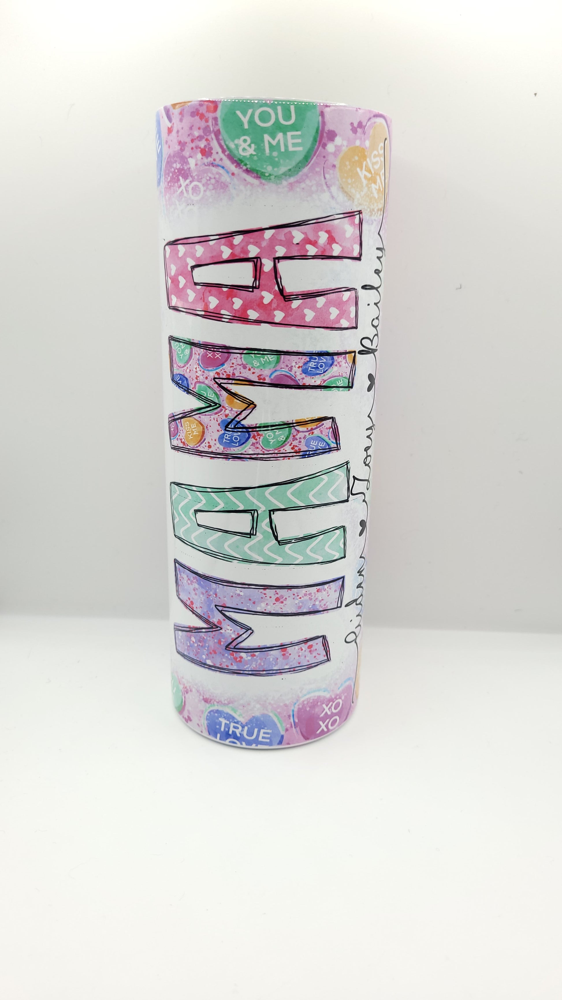 MAMA Personalized Valentines Tumbler Dollys Print Shop LLC