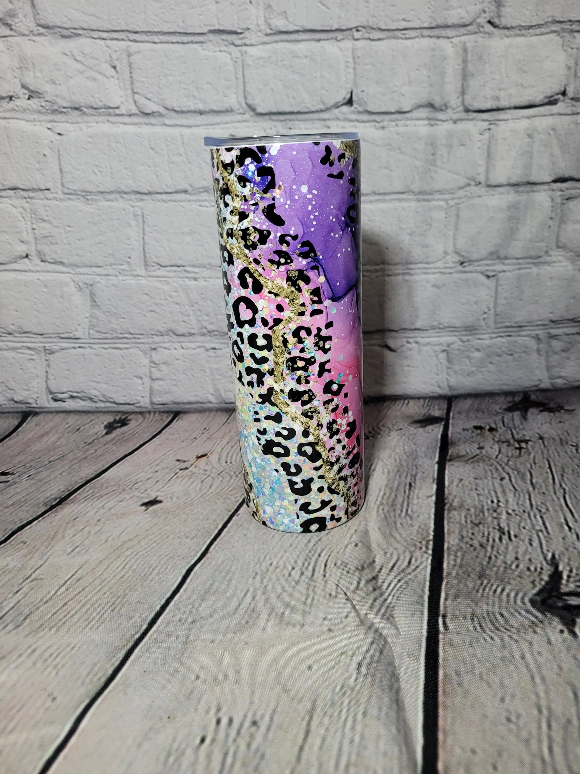 pink glitter tumbler Dollys Print Shop LLC