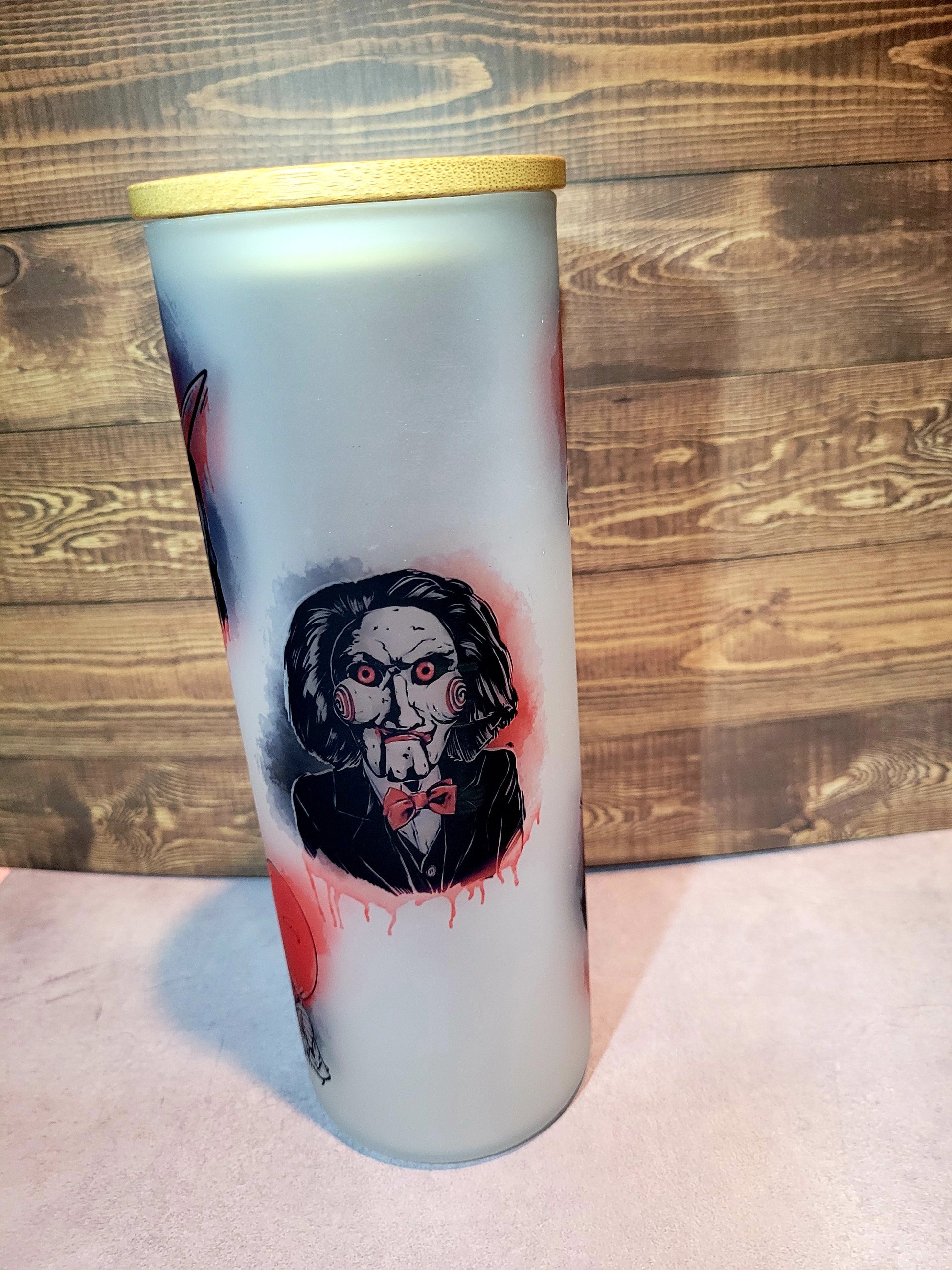 25oz frosted glass tumblers
