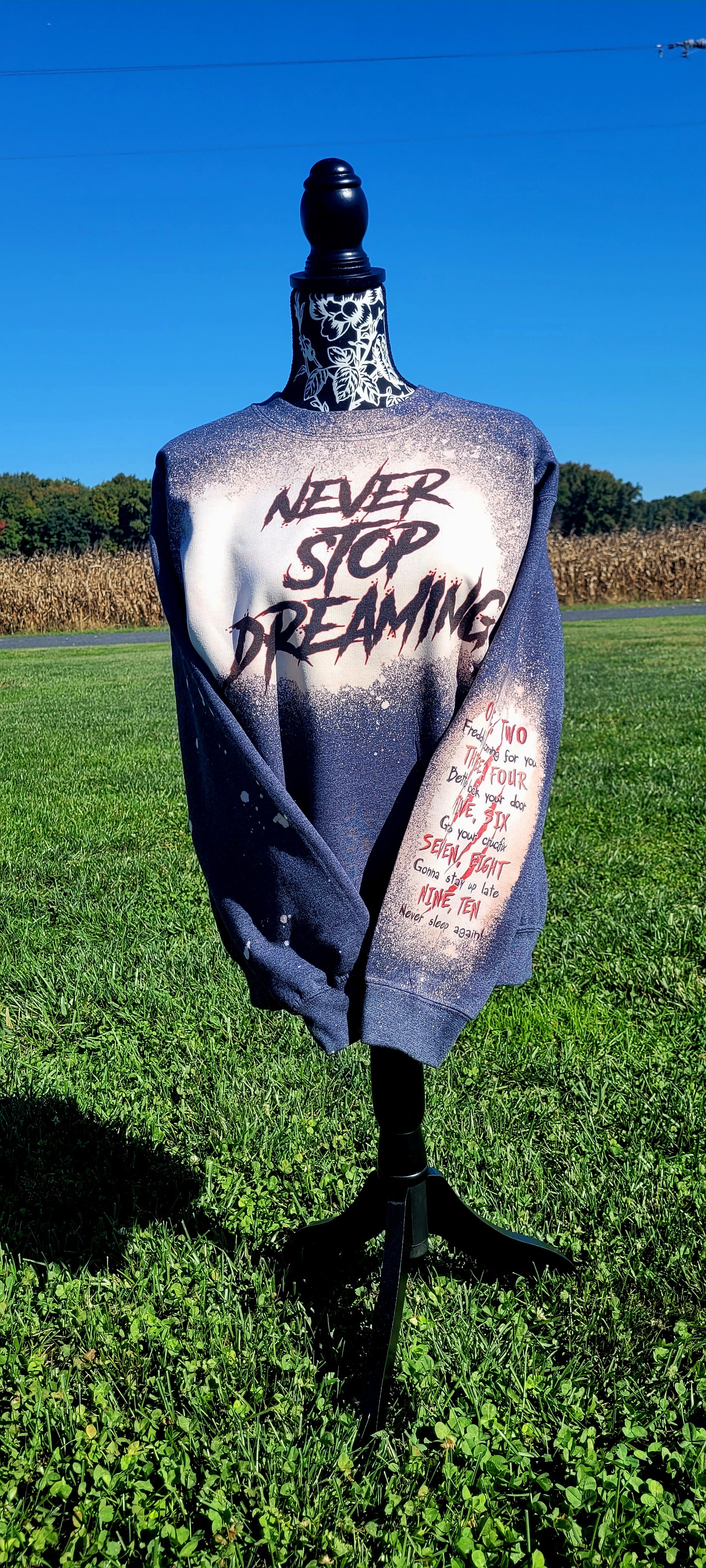 Never Stop Dreaming Freddy Sweatshirt Dollys Print Shop LLC