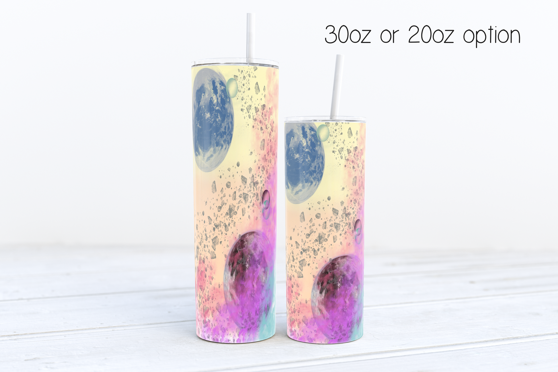 Galaxy Tumbler | Planets and Stars | Nebula Dollys Print Shop LLC